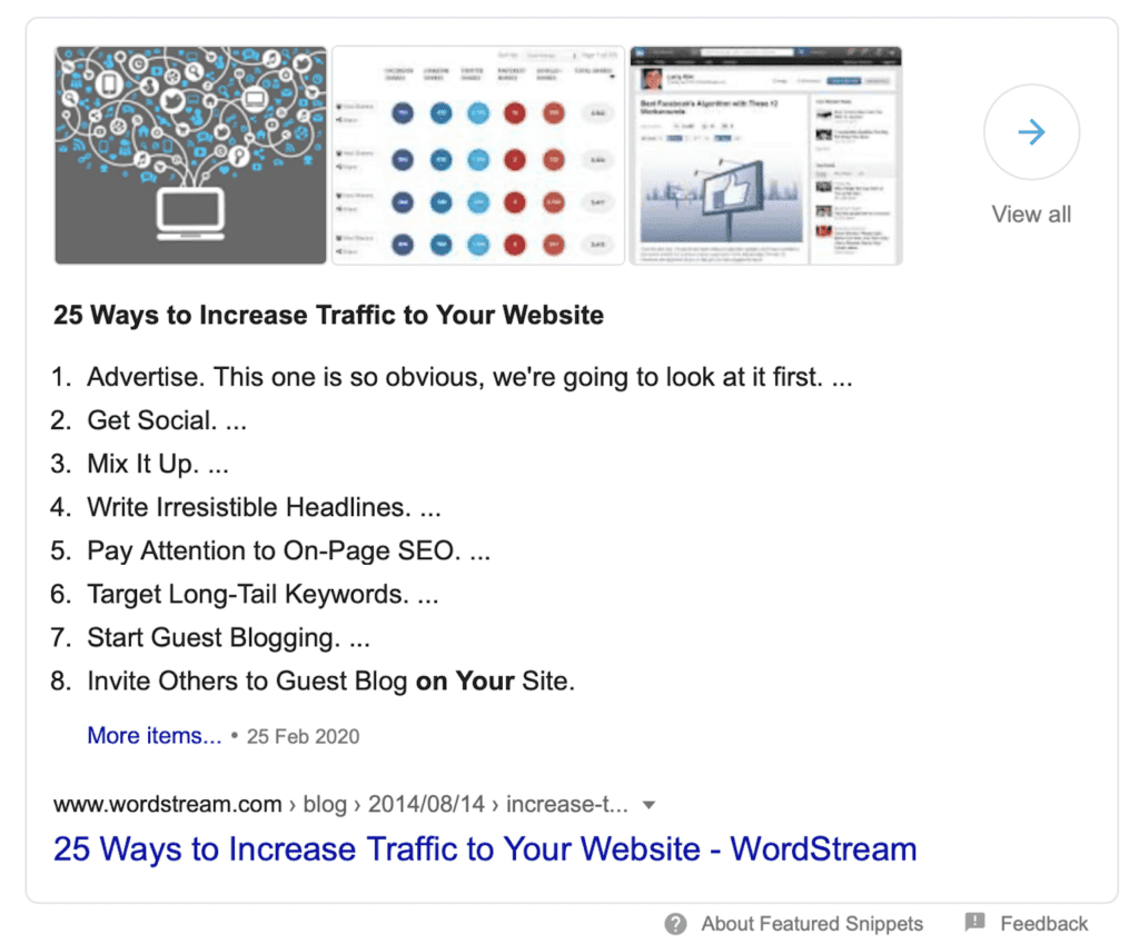 25 ways to increase traffic list 