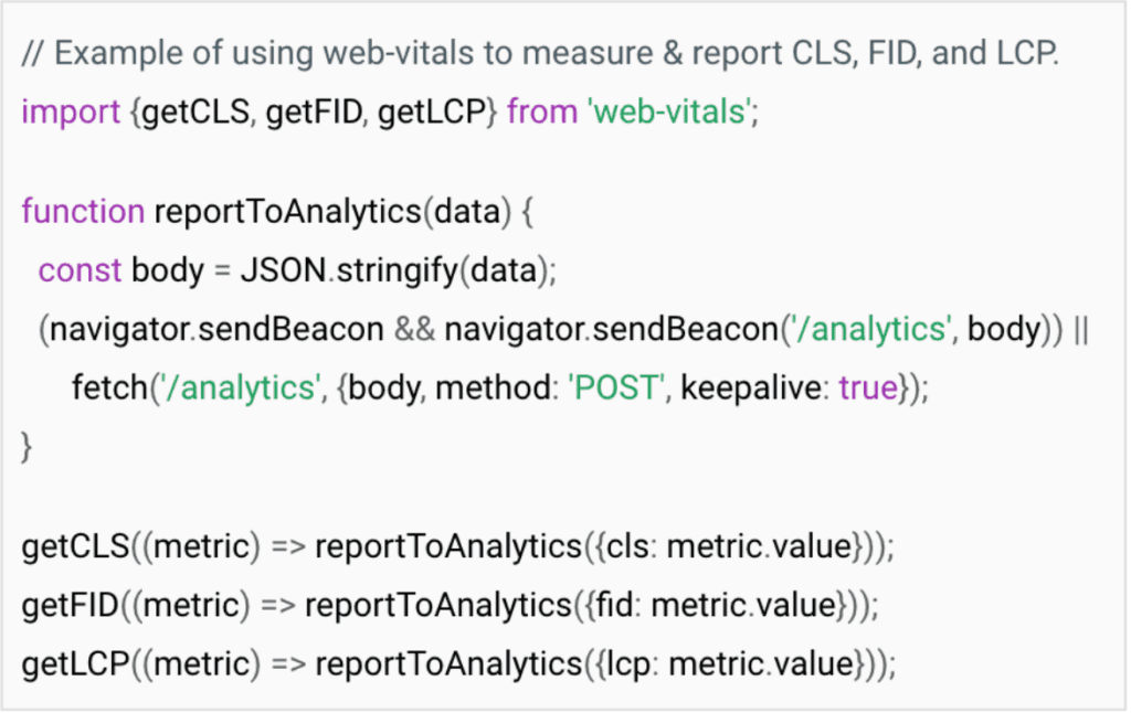 Core Web Vitals API